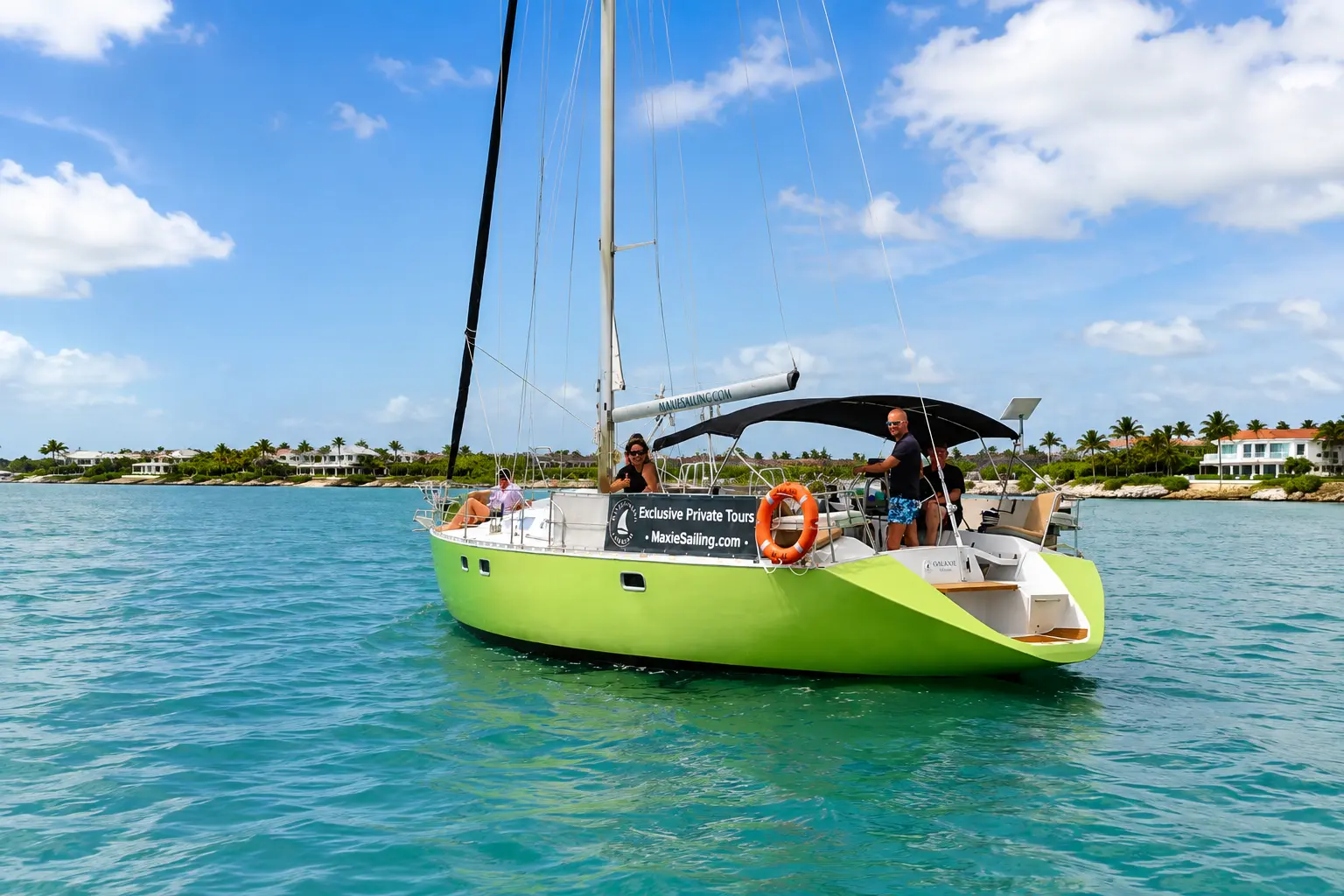 Welcome Aboard at Seru Boca Marina Meet the owners, settle in and take a short safety briefing, then about 90 minutes under motor through the sheltered Spanish Waters and out along the Caribbean coast