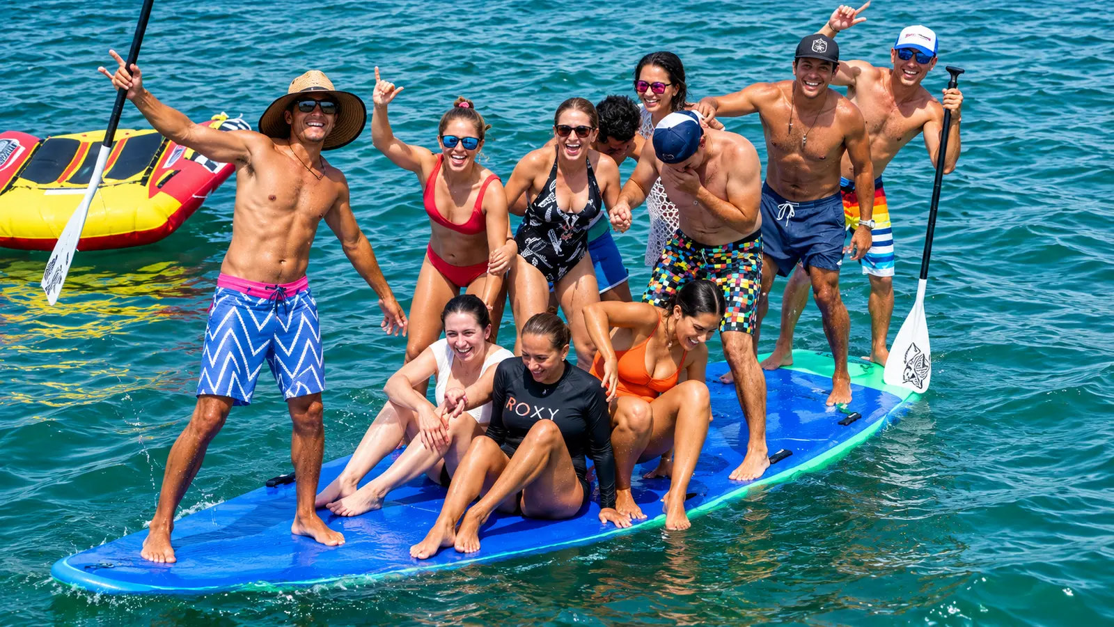 Play, Snorkel & Explore Drop anchor to snorkel the underwater caves, paddleboard, kayak, ride the slides and jump from the dive platform, with fresh made lunch and a full open bar all day