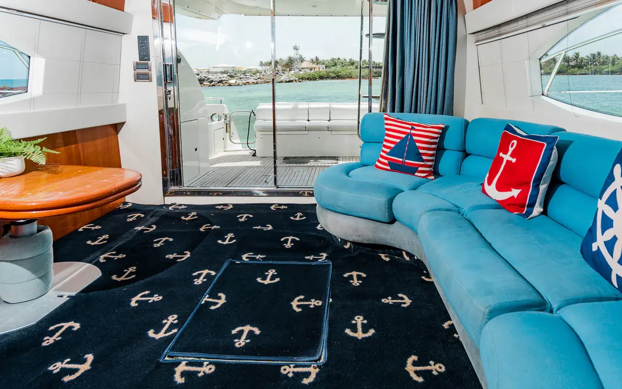 Return to Puerto Aventuras Cruise back with open bar and shaded lounging, disembark at the marina