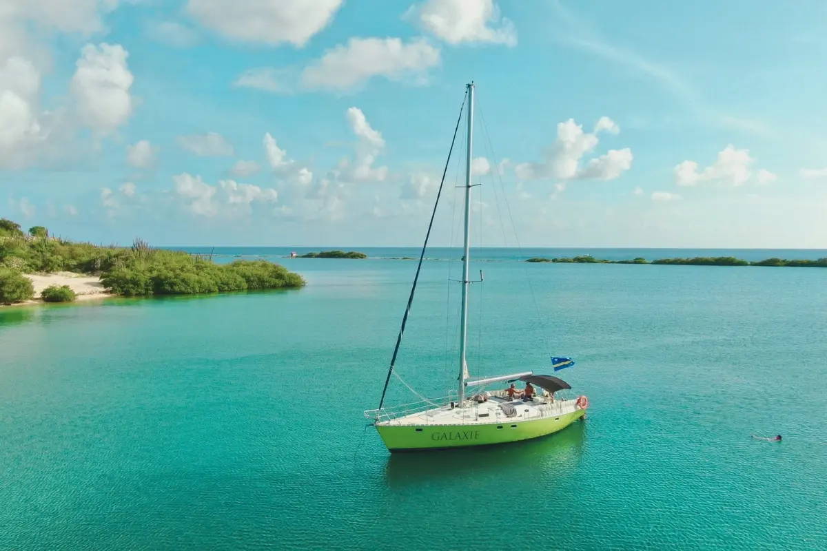 Cruise the Spanish Waters About 90 minutes under motor through the sheltered lagoon and out along the Caribbean coast